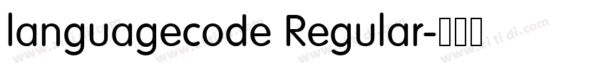 languagecode Regular字体转换